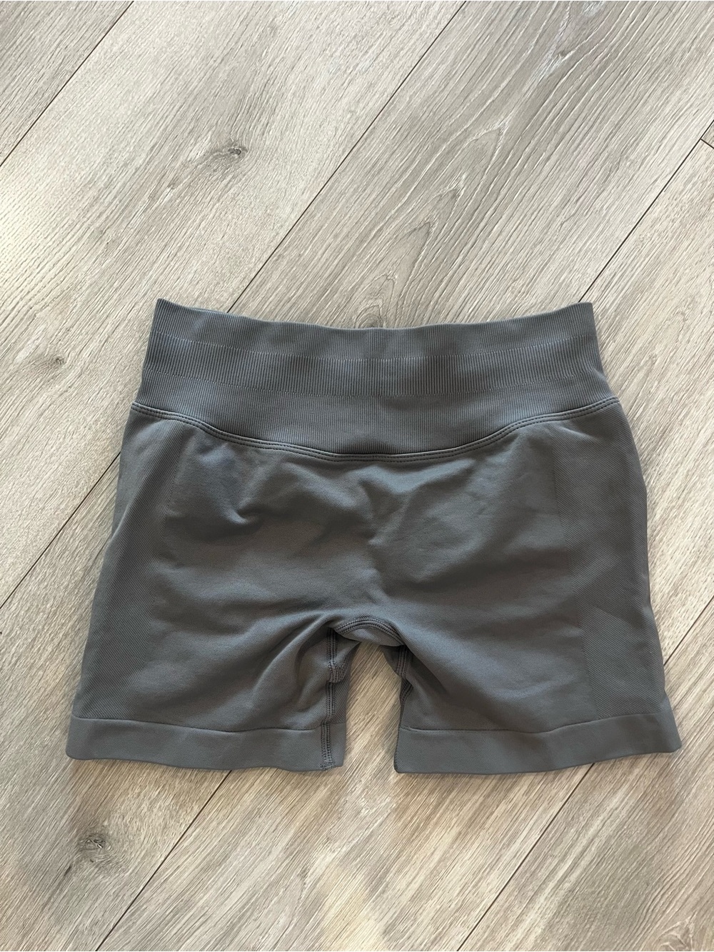 Aurola Women's Charcoal Gray High-Waist Bike Shorts